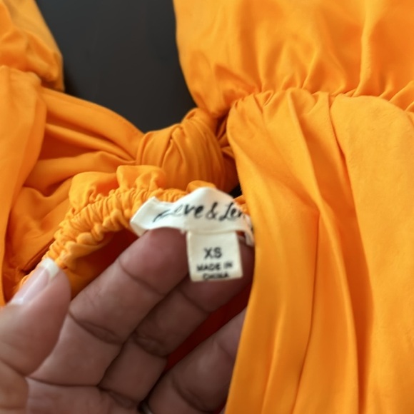 For Love and Lemons Clementine Dress Orange medium Flutter Sleeve Backless (SD2) - Picture 9 of 9